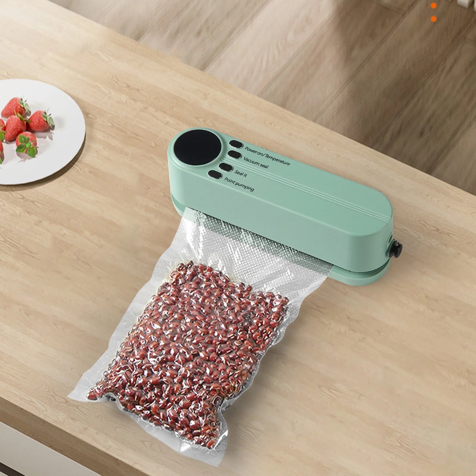 Mini Vacuum Sealer 3 in 1 Cordless Food Sealer for Dry/Moist Food Storage Portable Handheld