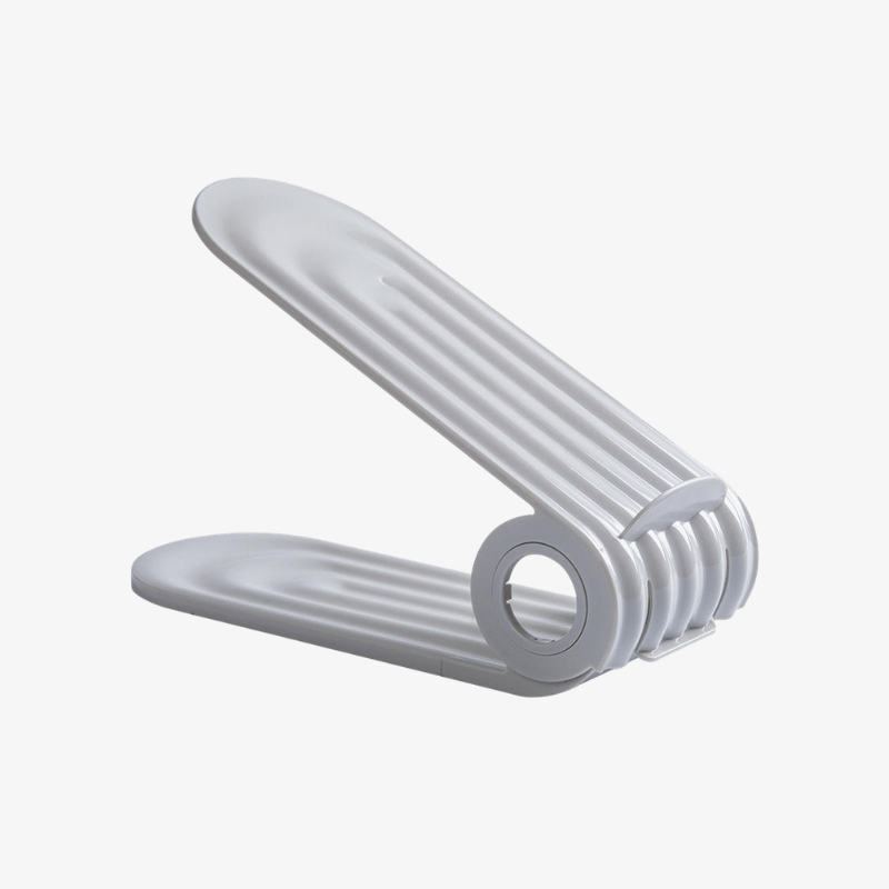 Adjustable Double Layer Plastic Shoe Slot Organizer | Installation Free Shoe Rack