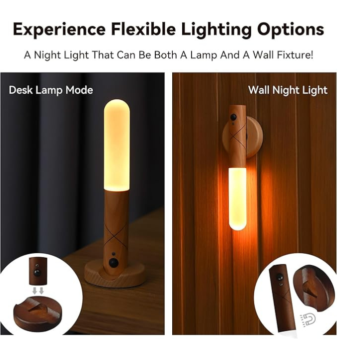 Rechargeable Motion Sensor Night Light | Magnetic LED Wall Sconce Wireless Motion