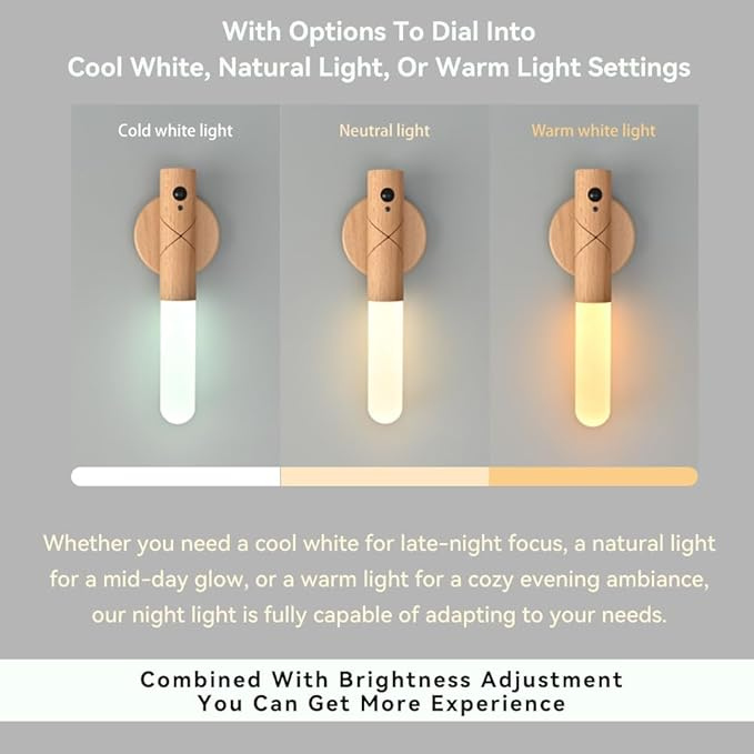 Rechargeable Motion Sensor Night Light | Magnetic LED Wall Sconce Wireless Motion