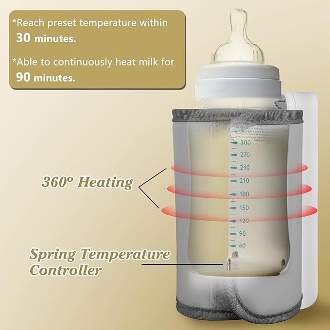 Portable Baby Milk Warmer Bottle For Travel On The Go | Rechargeable