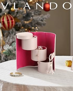 Vlando Viaggio Small Jewelry Case, Travel Accessory Storage Box