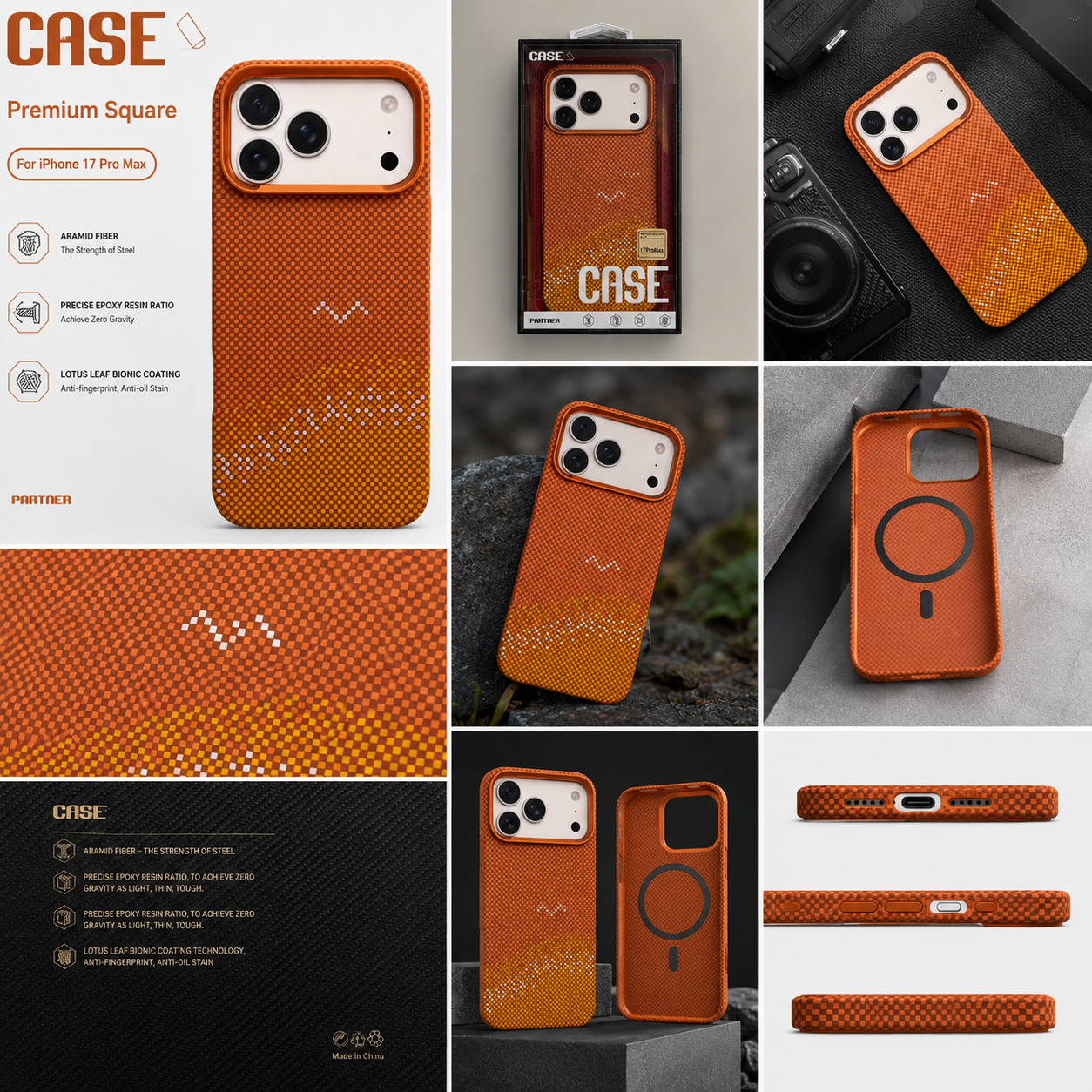 Fly Orange IPhone 17 Pro Max Mobile Cover | Vintage