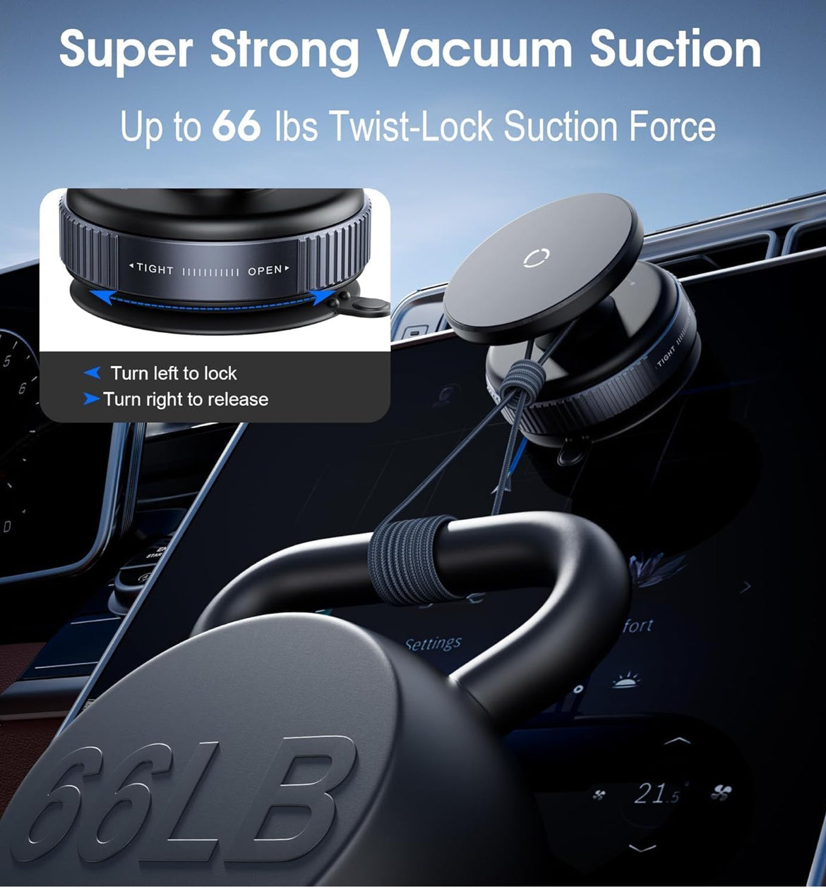 Vacuum Magnetic Suction Phone Holder