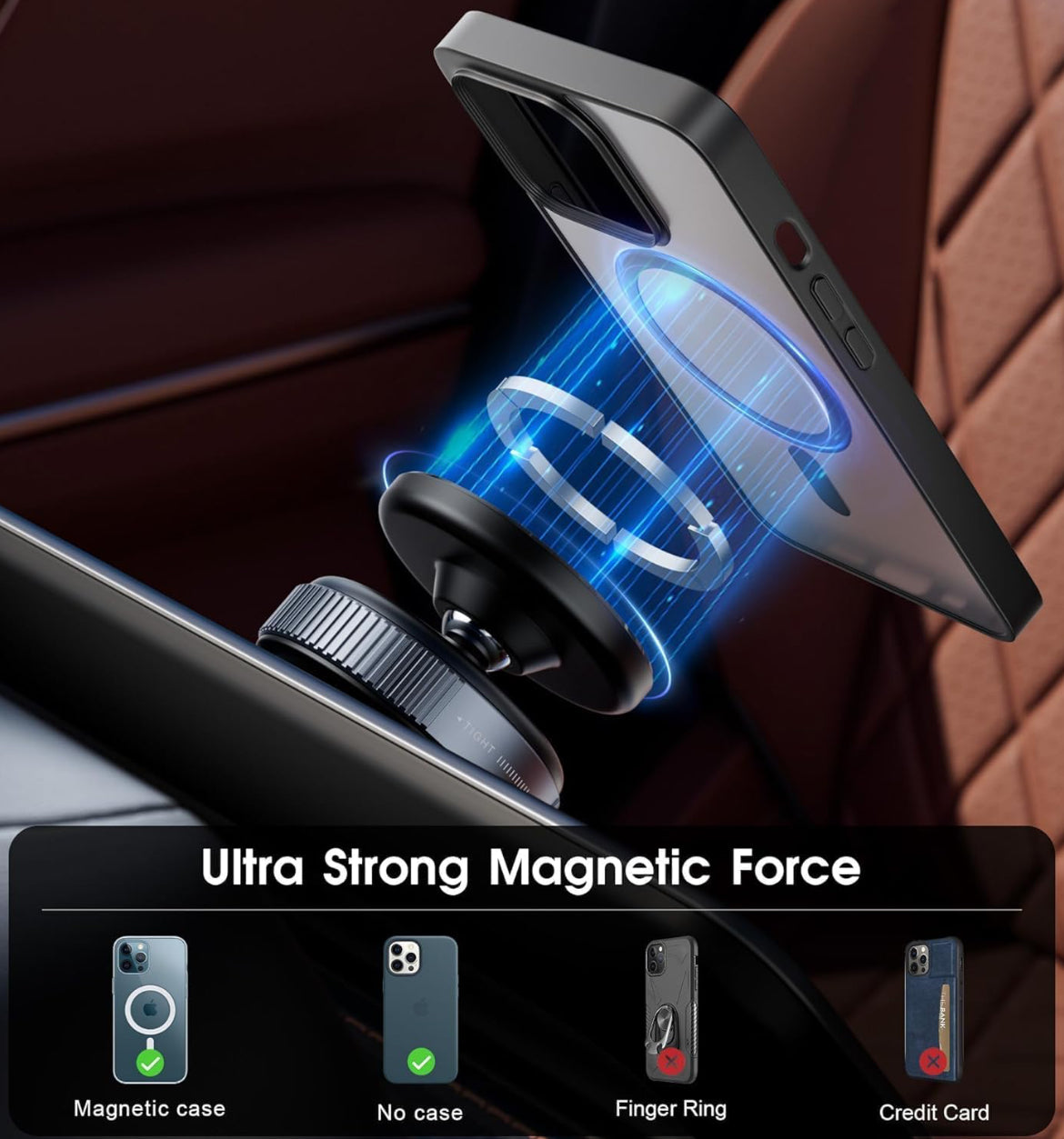 Vacuum Magnetic Suction Phone Holder