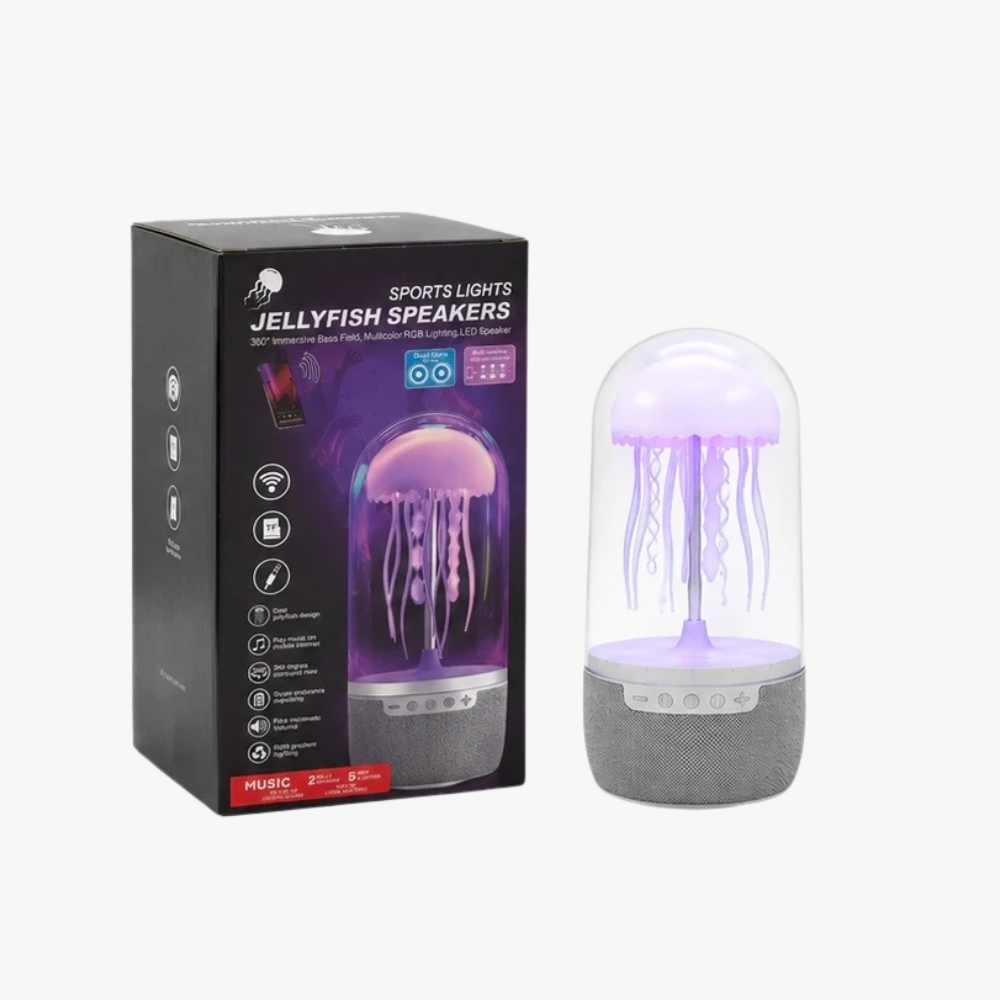Colorful Jellyfish Lamp Bluetooth Speaker HiFi Stereo 1800mAh Sports Jellyfish Speaker with Lights