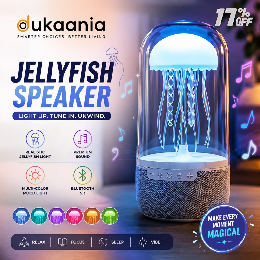 Colorful Jellyfish Lamp Bluetooth Speaker HiFi Stereo 1800mAh Sports Jellyfish Speaker with Lights