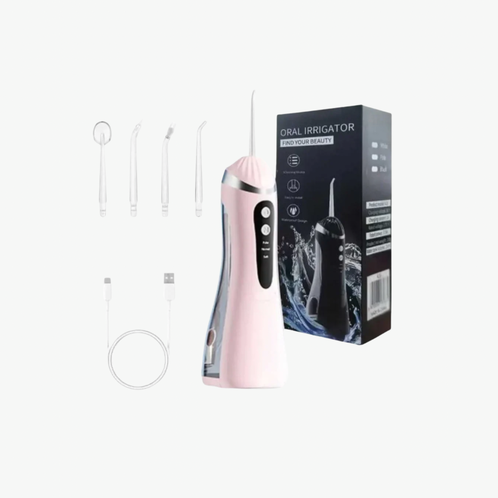 Electric Water Flosser, Cordless Portable Oral Irrigator, with 3 Modes And 4 Nozzles, Power Dental Flossers for Home Oral Care