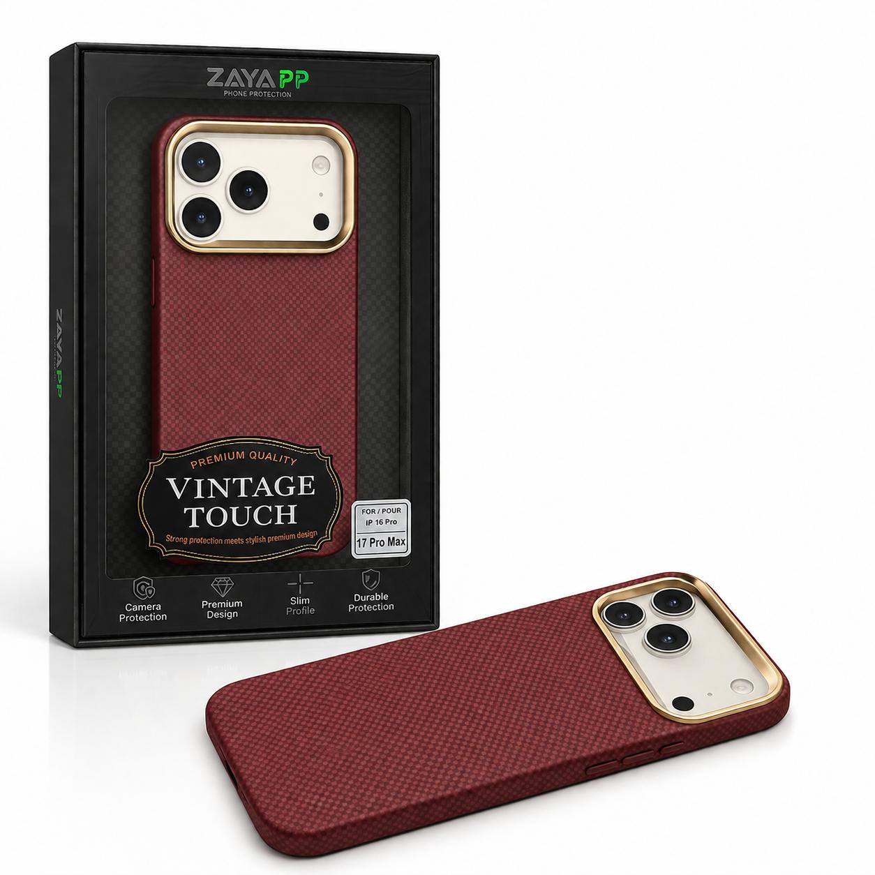 IPhone 17 Pro Max Mobile Cover Plain | Vintage | Anti-Scratch
