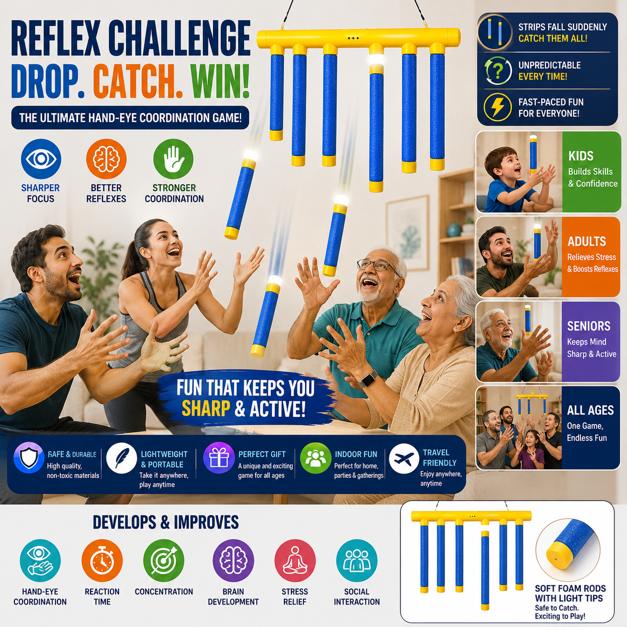 Hand-Eye Coordination & Reflex Training Game for Kids & Adults | Fun for All Ages